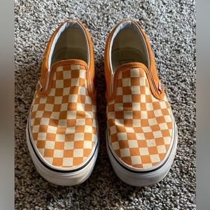 Orange Checker Vans